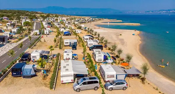 Campingplatz am Strand