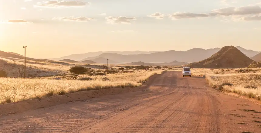 Landschaftstrasse in Namibia