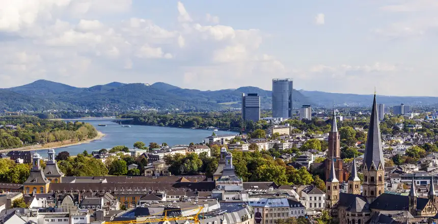 Blick über die Innenstadt von Bonn