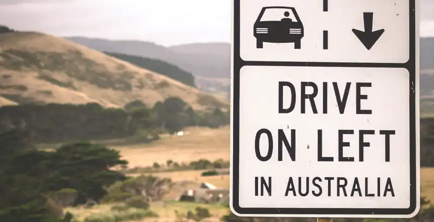 Schild Drive on the left in Australia