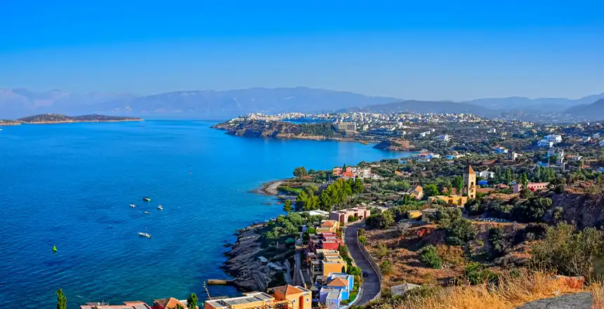 Blick auf Agios Nikolaos auf der griechischen Insel Kreta