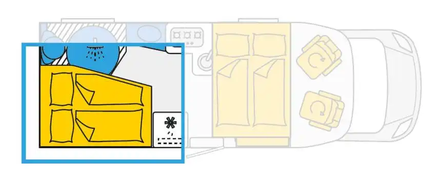 reisemobil doppelbett l&auml;ngs franz&ouml;sisch