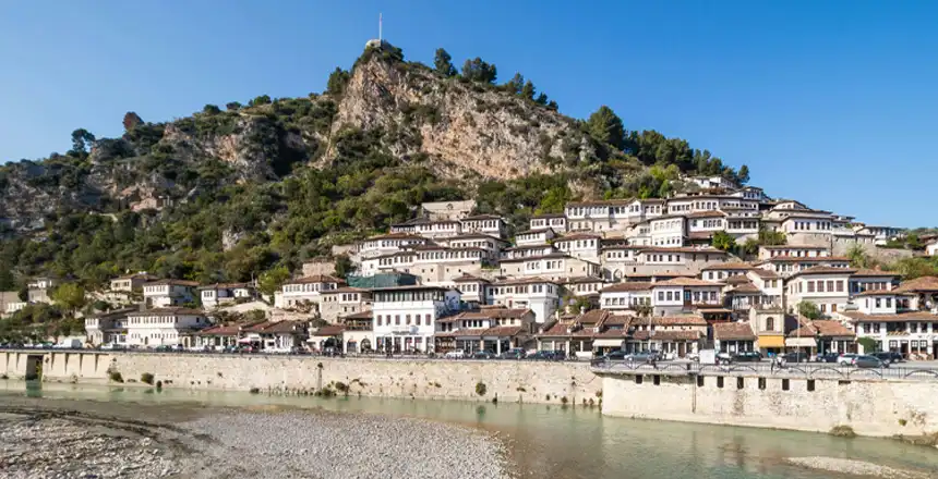 Blick auf Berat, Albanien