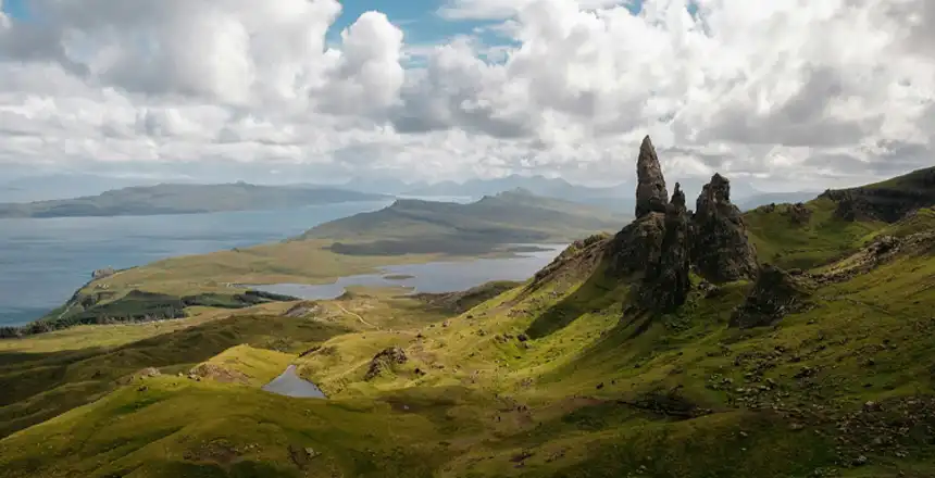 Felsformation Old Man of Storr auf der Isle of Skye, Schottland