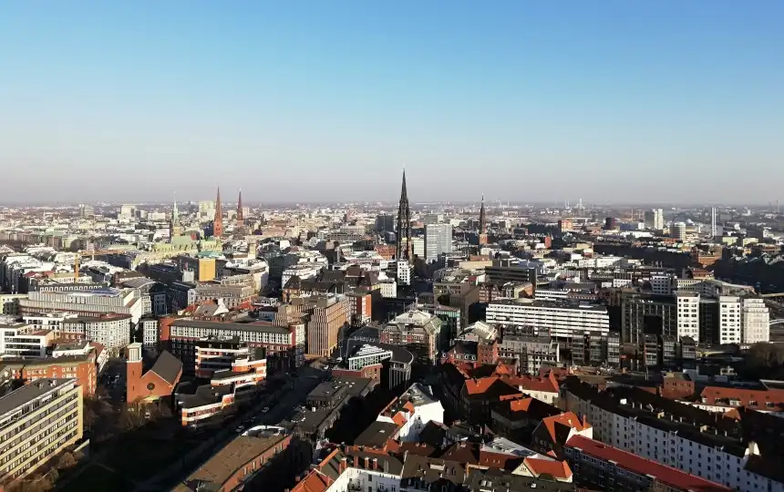 blick &uuml;ber hamburg, stadtansicht
