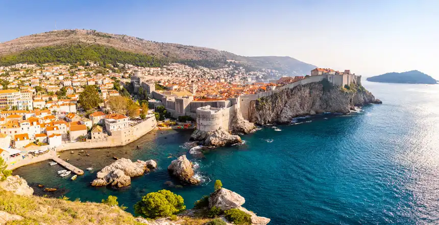 Blick auf die K&uuml;ste bei Dubrovnik, Kroatien