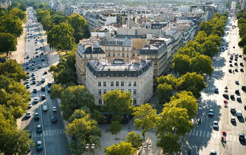 Aussicht vom Triumphbogen in Paris