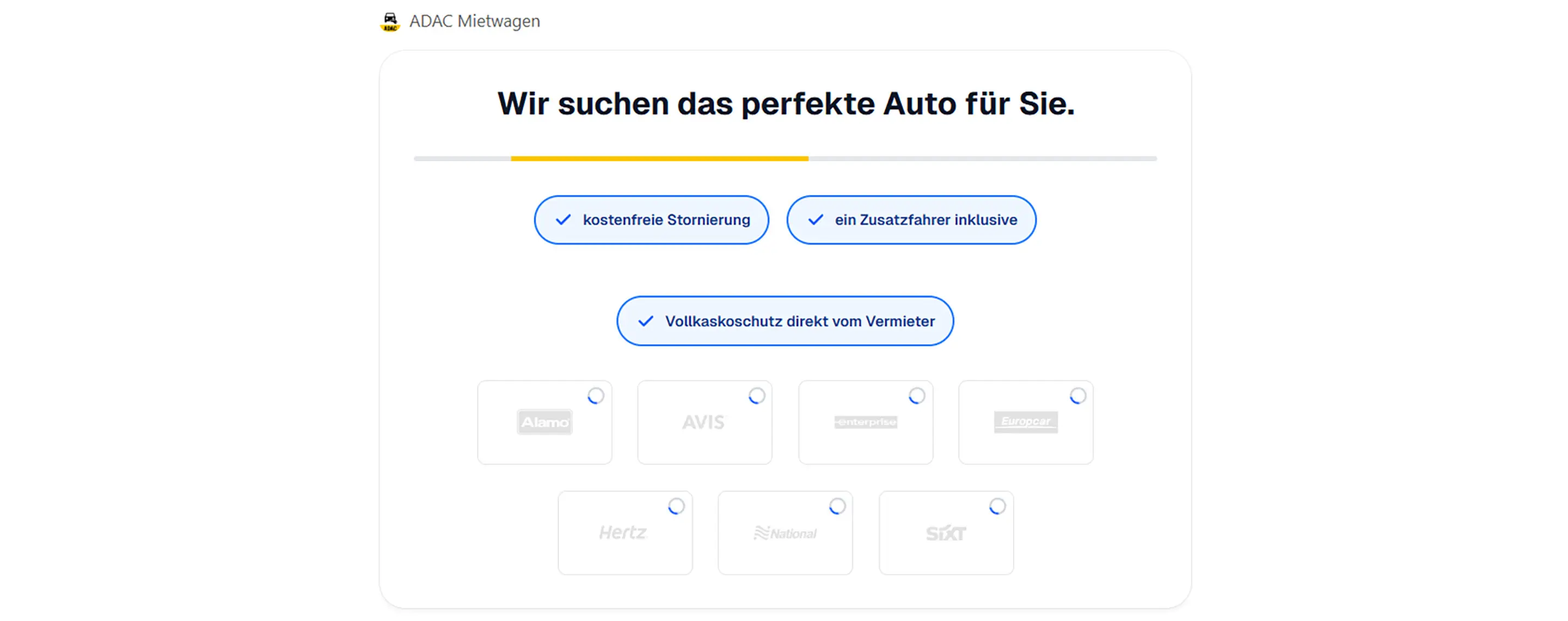 ADAC Mietwagen Suche in ChatGPT