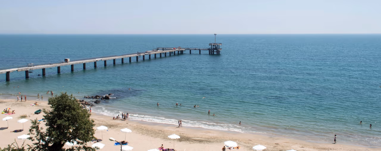 Strand in Burgas, Bulgarien