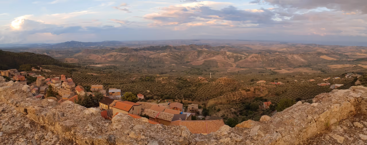 Blick über Kalabrien in Italien