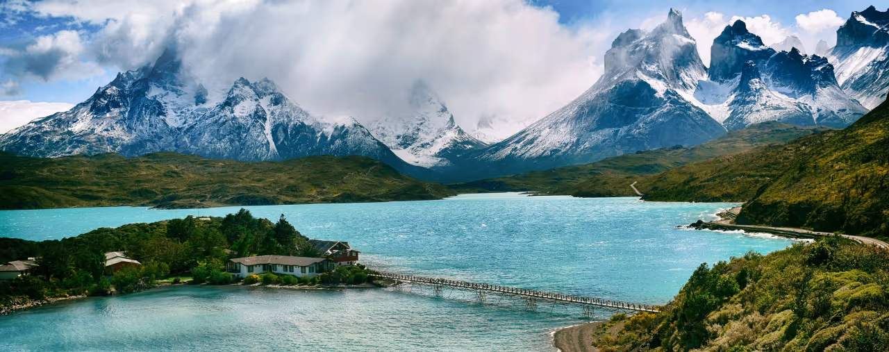 Torres del Paine Nationalpark in Chile mit Blick auf die Berge
