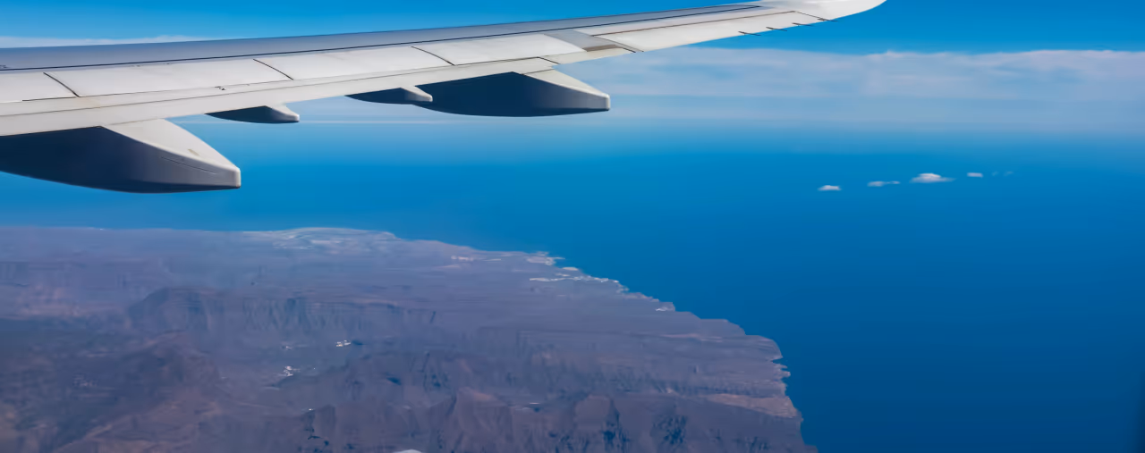 Anflug auf Gran Canaria, Spanien