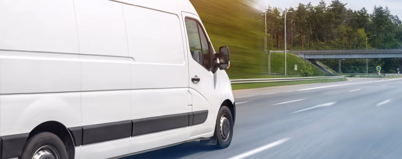 Umzugstransporter unterwegs